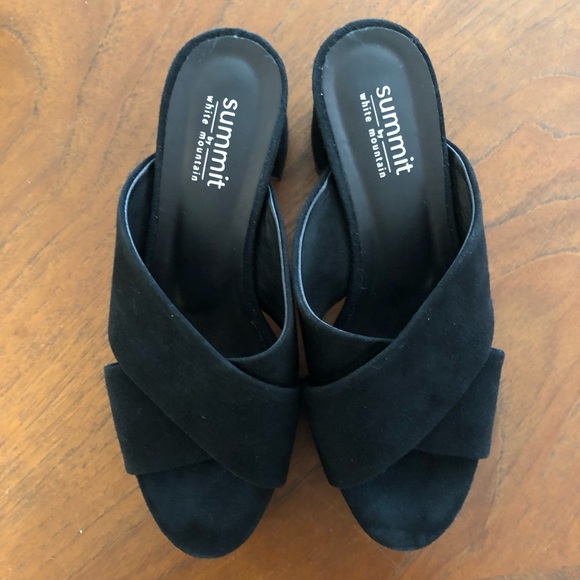 Summit by White Mountain Crisscross Suede Heels - Picture 5 of 10